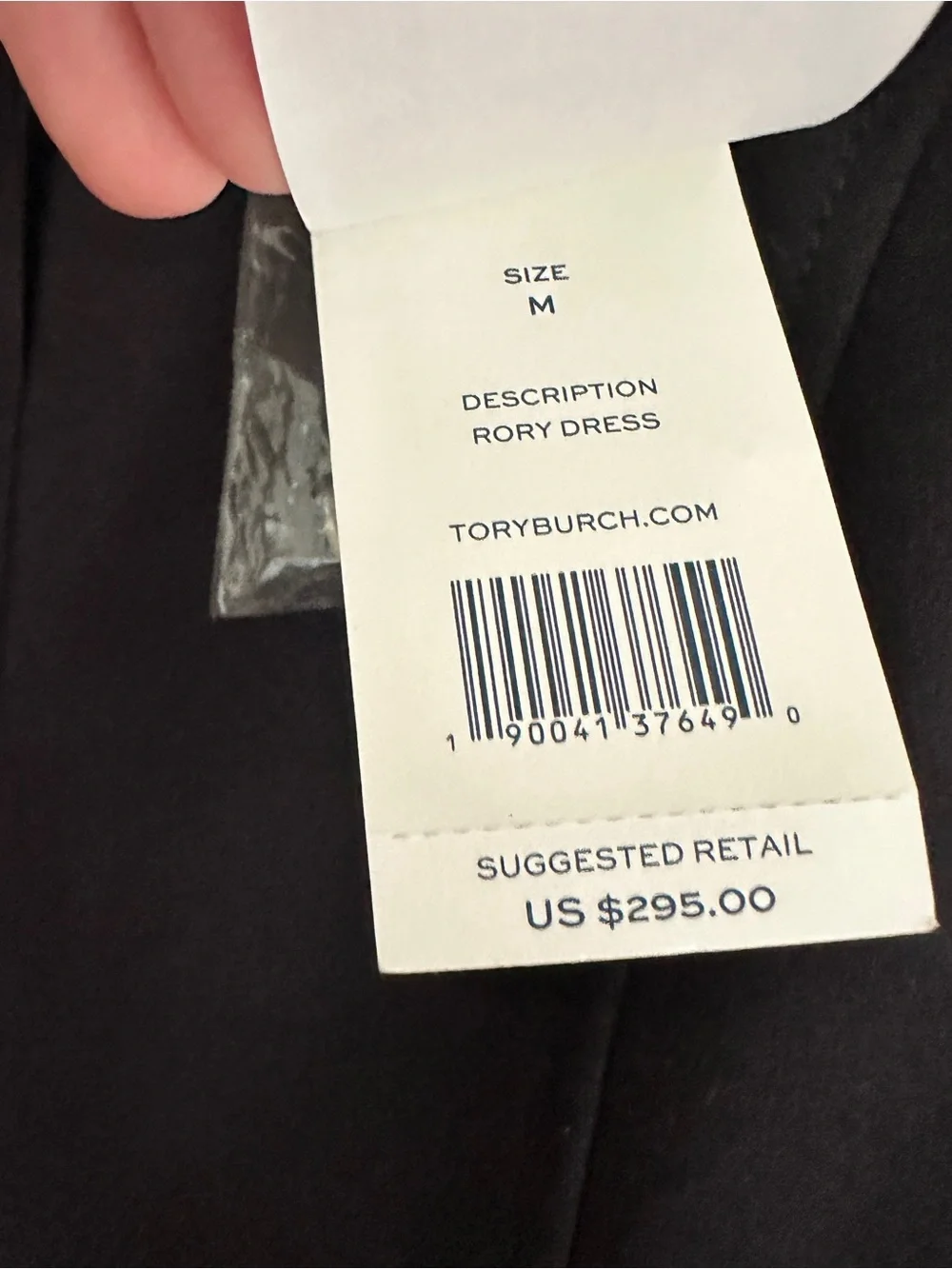 NWT Tory Burch Rory Classic Black Long-Sleeve Keyhole Mini Dress M
